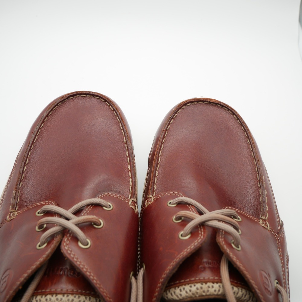 Dunham Captain MCN410BR Mens Brown Leather Mesh Boat Shoes Size 13 2E Wide - Picture 10 of 10
